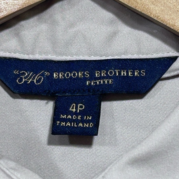 Brooks Brothers Womens Light Khaki Short Sleeve Button-Front Shirt Dress Size 4P - Picture 4 of 9